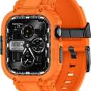 AmBand Bands Case Compatible with Apple Watch Series 11/10 46mm for Men, M1 Sport Rugged Heavy Duty Cover Tactical Strap Military Grade Protective Bumper Protector for iWatch 46 mm Men, Orange