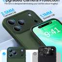 for iPhone 17 Pro Case, [Ribbed Non-Slip Sides] [Military-Grade Drop Protection] [Full Camera Protection] Anti-Yellow Soft-Touch Shockproof Slim Phone Case for iPhone 17 Pro, ForestGreen