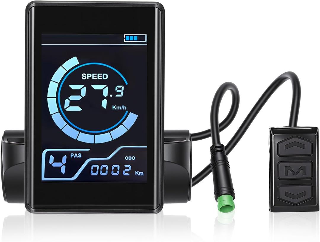 Bike Display LCD Waterproof 5 Pin X1 LCD Control Panel Bike Screen 24V 36V 48V,Speedometer Electric Mountain Bike, Replacement Scooter Dashboard (9x9.5cm) Display to Enrich Cycling Journey