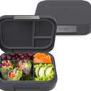 Bentgo® Modern - Leak-Resistant Bento Lunch Box For Adults, Teens, & Larger Appetites; Reusable BPA-Free Meal Prep Container with 3 or 4 Compartments, Dishwasher/Microwave Safe; 5 Cups (Dark Gray)