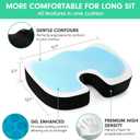 Seat Cushion for Office Chair,Memory Foam Seat Cushion,Tailbone,Sciatica,Lower Back Pain Relief,Chair Cushion for Car,Wheelchair,Computer and Desk Chair