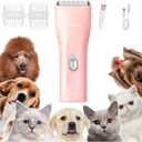 Dog Clippers,Quiet Washable USB Rechargeable Cordless Dog Grooming Kit,Electric Pets Hair Trimmers Shaver Shears for Dogs and Cats (006 Pink)