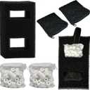 2 Set Aquarium Filter Media Compatible with Fluval SPEC, EVO, Betta and Flex Desktop Aquarium Series, Includes 2 Carbon Filter Refills, 2 Foam Filter A1376, 2 Ceramic Rings & 1 Filter Cord
