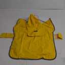 SlowTon Dog Raincoat, Adjustable Dog Rain Jacket Clear Hooded Double Layer, Waterproof Poncho with Reflective Strip Straps and Storage Pocket for Small Medium Large Dog (Yellow L)