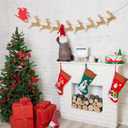 4 x Sleigh And Reindeer Banner - Christmas Santa In His Sleigh With Reindeer Garland, Merry Christmas Party Decoration