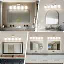 Brushed Nickel Bathroom Light Fixtures Vanity Lights Over Mirror, 30.70 inch