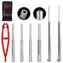 Premium 7-Piece Roll Pin Starter Punch and Bolt Catch Install Punch Set - 1/16, 5/64, 3/32, 1/8-inch