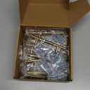 Goldenwarm 30 Pack 3-1/4 Inch Cabinet Handles - Brushed Brass Drawer Pulls - Kitchen & Bathroom Cabinet Handles Gold Decorative Dresser Hardware