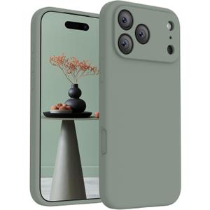 FireNova Magnetic for iPhone 17 Pro Case, Compatible with MagSafe, [Integrated Silicone Camera Control Button] [Camera Protection] Anti-Scratch Microfiber Lining Phone Case, 6.3", Calke Green