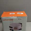 Pizza Oven Indoor, 12 Inch Retro Pizza Maker, Rapid Heating 800F, 1200W Glazed Ceramic Stone Electric Pizza Cooker, Two-button Precise Temperature Control, Viewing Window for Precise Cooking (Black)