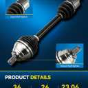 PHILTOP Front Left 66-7333 CV AXLE SHAFT Replacement for Jetta, Golf