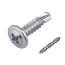200-pack #8 x 3/4" Sheet Metal Screws, Stainless Steel 410 Truss Head Fast Self Tapping Screws, High Strength Wafer Head Screws, Bit Included