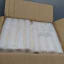 Shihanee 36 Pcs Pillar Candles and Glass Cylinder Vases Tall Cylinder Holders for Pillar Candles Wedding Centerpieces, Total 18 Sets(2.6'' X 4.7'', 5.9'', 7.9'',Clear,Ivory)
