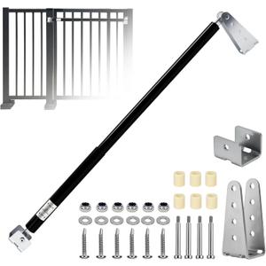 New TB200 Hydraulic Gate Closer, Rust Resistant & Weatherproof Automatic Gate Closer, Adjustable Closing Speed, Fits 60 to 140 Lbs Vinyl, Steel, Wood, Chain Link Fence Gates, Black