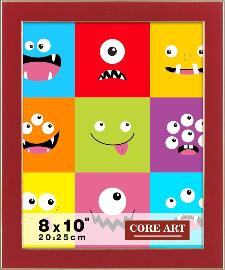 8x10 Picture Frame Red Photo Frame, 8 by 10 Colorful Frame with HD Plexiglass, Wall or Tabletop Display