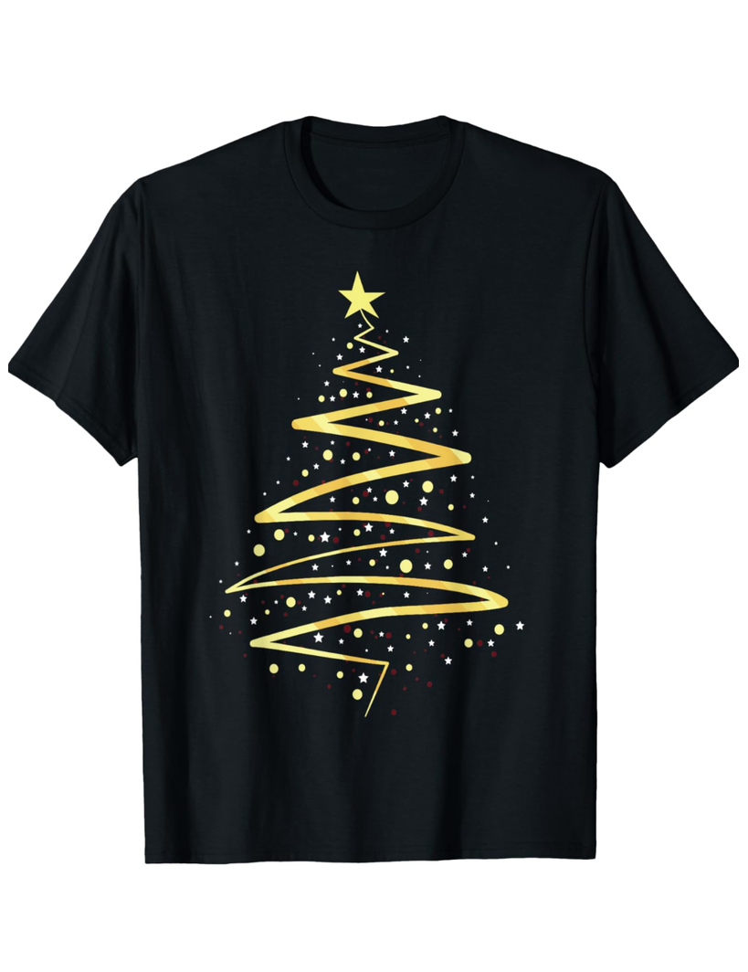 Christmas Tree Golden color T-Shirt. Size M