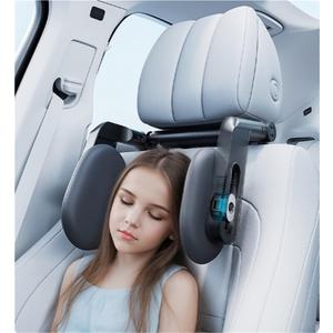1pcs Car Headrest Pillow 2026 Upgrade 360 Rotating Travel Headrest, 3-Point Linkage Adjustable, Thickened Breathable Memory Foam Headrest, Travel Car Sleeping Pillow for Kids Adults Accessories (Black)