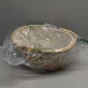 Large Multipurpose Wicker Basket with Handle, 14.2 x 11 x 6.7 in Wicker Picnic Basket with Liner, Empty Gift Basket, Oval Willow Woven Basket for Fruit, Gathering, Wedding, Picnic, by GNIEMCKIN (1 PCS Large Circular vine)