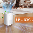 Avamia Air Purifier for Large Rooms up to 1100 Sq Ft, H14 HEPA Filter Air Purifiers for Bedroom with 360° Air Inlet, Compact Portable Cleaner for Pets, Smoke, Dust, Dander, Odor, Pollen