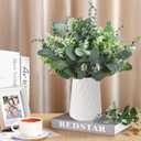 Eucalyptus Leaves Stems 100 PCS, 4 Kinds Mixed Artificial Greenery Stems for Wedding Decor Vase Floral Arrangement Centerpiece