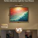 EZVALO Picture Light for Wall, 4800mAh Rechargeable Wireless Remote, 16in Dimmable Magnetic LED Art Display Light with 3 Color Temperatures, for Gallery, Living Room, Bedroom, Hallway (Gold)