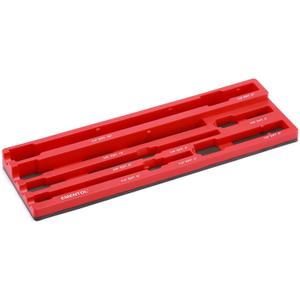 EMENTOL 9PCS Magnetic Extension Bar Holder, Red, 1/4", 3/8" and 1/2" Drive, Magnetic Ext. bars Organizer