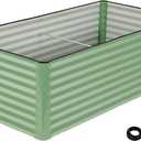 6x3x2 Ft Galvanized Steel Raised Garden Bed, Green, 1 Pack