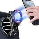 Round Air Vent Car Phone Mount, for Mercedes Benz (A/B/C/E/S-Class) & Jeep Wrangler (2007-2025 JL/JK/4XE/Gladiator), Compatible with MagSafe 20 Pieces of N52 Super Strong Magnets