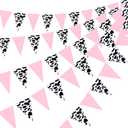 Boao 5 Pack Western Cowboy Party Decorations Bandana Pennant Banner Wild West Decor Western Cowboy Themed Yee Haw Country Party Holiday Decoration Supplies 7.4 x 10.8 Inch(Sweet)