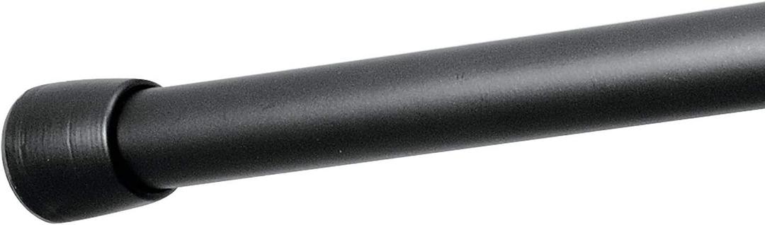 iDesign Cameo Metal Tension Curtain Rod for Bathtub, Shower Stall, Closet, Doorway, Expandable 50-87, Matte Black iDesign Cameo Metal Tension Curtain Rod for Bathtub, Shower Stall, Closet, Doorway, Expandable 50-87, Matte Black