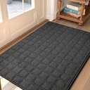 Color&Geometry Door Mat Indoor Entrance 2′ x 3″ Non Slip Entry Way Mats Washable, Welcome Doormat Absorbent Resist Dirt Low Profile Entry Mat for Inside, Dark Grey