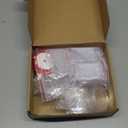 48 Pcs DIY Christmas Picture Frame Ornaments with Red Ribbon, Acrylic Xmas Tree Photo Frame Bulk, Hanging Photo Christmas Ornaments, Plastic Ornament Tree Decor (Round, Square)