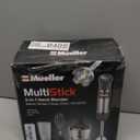 Mueller Multistick 5-in-1 Immersion Blender Handheld,12 Speed Hand Mixer-Turbo Boost,Heaviest Duty Copper Motor,Titanium reinforced Blades Hand Blender,Milk Frother Wand,Whisk,Beaker,Chopper,Grey (Gray)