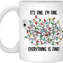 It's Fine I'm Fine Coffee Mug - Christmas Light Family Xmas Mug - Great Gift For Family And Friends 11oz