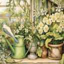 Rustic Window Green White Flowers Paint by Number Window Garden Rustic Charm DIY Painting on Canvas with Brushes Acrylic Paints Paint by Numbers for Adults and Kids Beginner 16x20 Inchwithout Frame