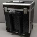 Adazzo Professional Rolling Makeup Case with Drawer for Makeup Artists Cosmetic Train Case Large Storage Case for Nail Technicians Cosmetology Case with Detachable Bag for Hairstylist Black