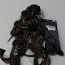 NAYOO Clip in Hair Extensions for Women 20 Inch Long Wavy Curly Black Mix Blonde Hairpieces Full Head Synthetic Hairpieces (Black Mix Blonde)