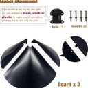 Garbuildman Squirrel Baffle for Bird Feeder Pole, Outside Pole Mount Bird House Guard for Outdoor Shepherds Hook, 19 Inch Diameter, 1 Pack