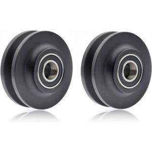 2PCS Barn Door Sliding Roller Wheel, Heavy Duty Cabinet Window Sliding Door Pulley Roller Sliding Gate Roller Hardware for DIY Barn Door, 7 * 3.4 * 1.5cm