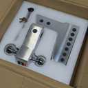 Adjustable Trailer Hitch-Drop Hitch Fits 2.5-Inch Receiver -6" Drop/Rise Tow Hitch with 2" and 2-5/16" Tow Balls-18,500GTW with Double Anti-Theft Pins Locks (Silver)