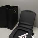 Upgrade XL Portable Toilet for Adults, Extra Large Portable Travel Folding Toilet, Camping Tall Toilets with Lid for Adults and Kids Compact Potty for Car, Hiking, Beach and Camping (Dark black)