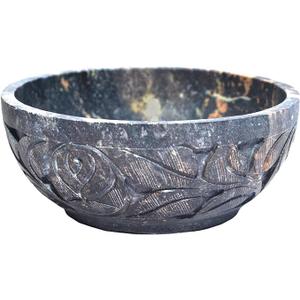 Nirvana Class - Soapstone Scrying and Smudge Bowl (Scrying - Bowls & Mirrors) (4 Inch) From India