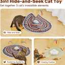 Potaroma Cat Toys Chargeable, 3in1 Hide and Seek, Automatic Interactive Fun, Fluttering Butterfly, Moving Feather, Kitten Wand, Indoor Kitty Exercise Kicker 22.8 Inch Cover for All Breeds