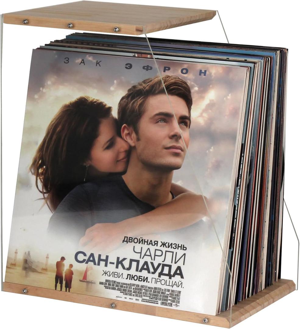 Acrylic Vinyl Record Storage Holder Stand,Sleek Vinyl Record Holder & Display for Albums