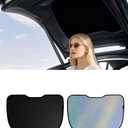 Rear Windshield Sunshade for Tesla Model Y 2019-2024, Rear Liftgate Sun Shade Foldable Sun Visor Heat Insulation Anti-UV Anti-Rear High Beam