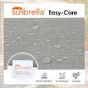 Outdoor Sunbrella Round Corner Seat Cushion, 17"x16"x2", Set of 4, Non Slip Seat Cushion Pads with Removable Cover for Patio Furniture, Garden Yard Lawn, Specrtum Pebble