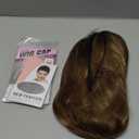 RENERSHOW Long Mixed Brown Highlight Synthetic Wigs for Women Layered Ombre Brown Wig with Dark Roots Straight Hair Wig