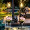 2 Pck Solar Lights Outdoor with Plant Stands, Solar Floor Lamp, Patio Decor for Garden Yard Pathway Driveway Porcha