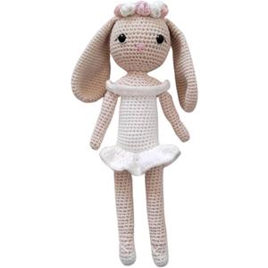 Binnies Stuffed Soft Bunny for Kids  Handmade Crochet Rabbit Toy  Long-Lasting Toddler Comfort Toy  Thoughtful Gift for Girls & Bunny Lovers