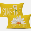Yellow 12x20 Lumbar Throw Pillow Covers Set of 2 Outdoor    Size 11.5x20 in (no brand)